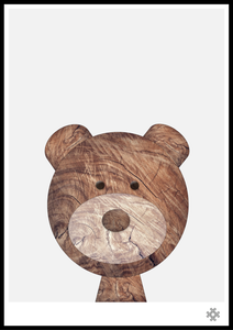 Baby Wood Bear Poster