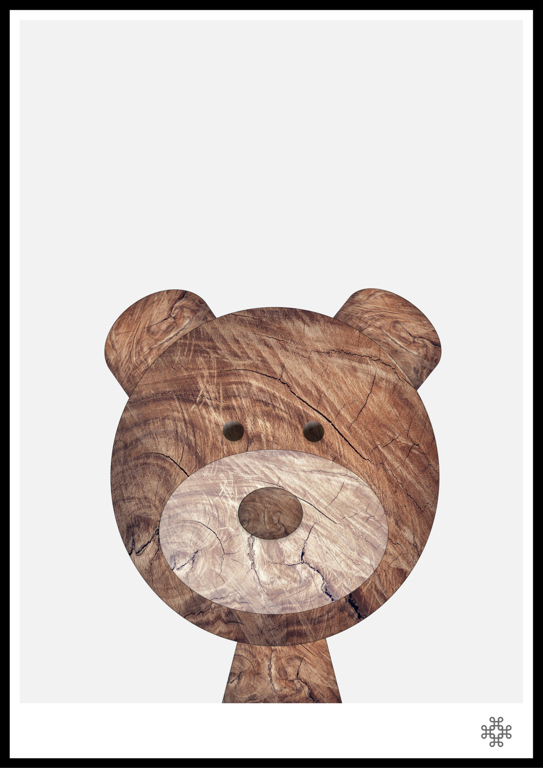 Baby Wood Bear Poster