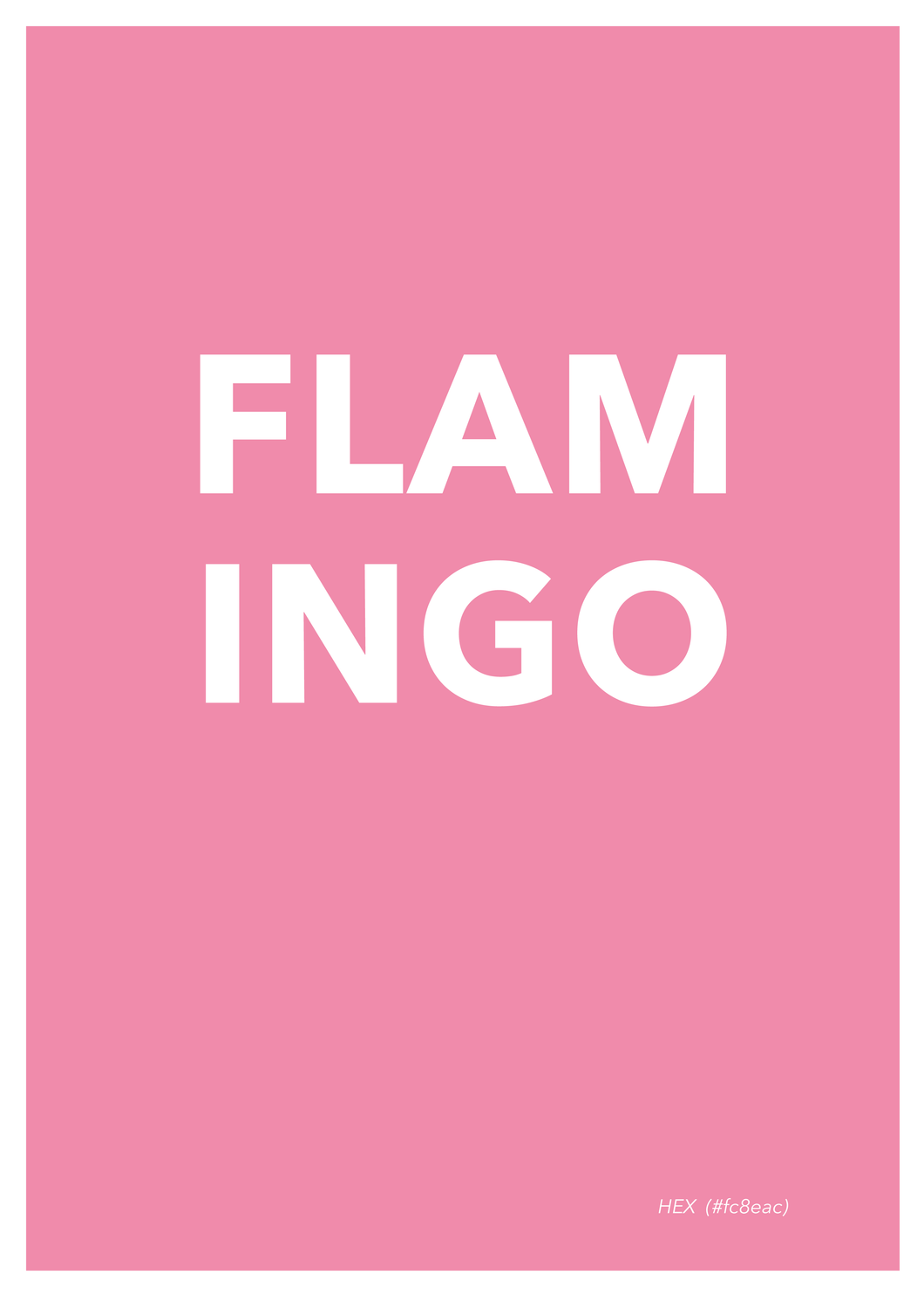 Flamingo Pink Poster