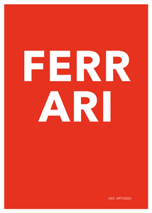 Ferrari Red Poster