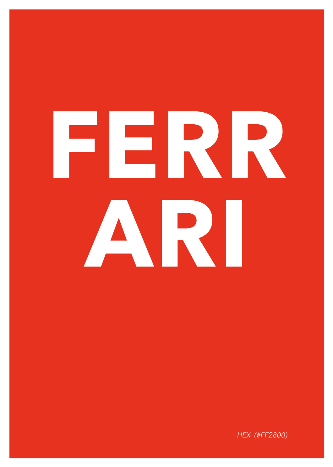 Ferrari Red Poster