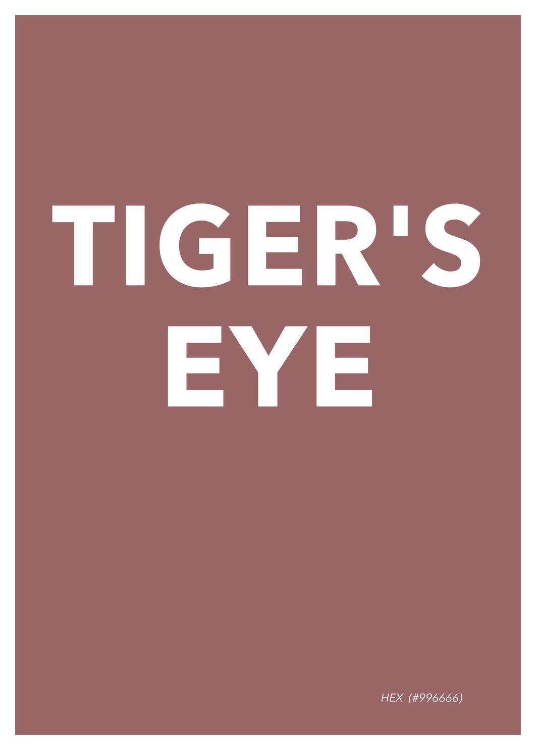 Tiger's Eye Poster