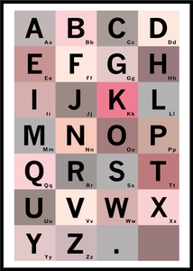 Alphabet pink