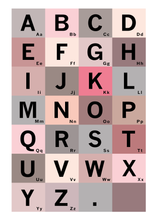 Ladda bilder till galleriet, Alphabet pink