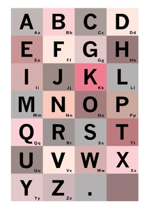 Alphabet pink