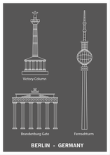 Ladda bilder till galleriet, Berlin-Germany dark poster