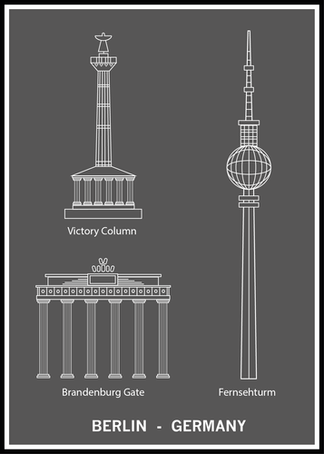 Berlin-Germany dark poster