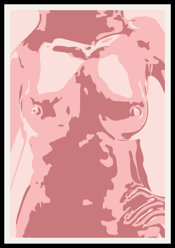 Abstrakt kropp i rosa färger