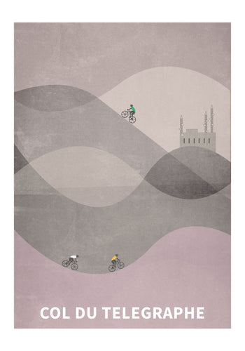 Col du telegraphe poster - Tour de France