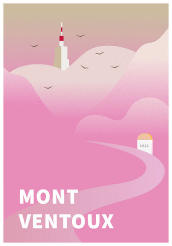 Mont Ventoux cycling poster
