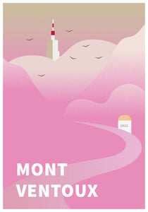 Mont Ventoux cycling poster
