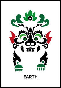 Kinesisk mask earth