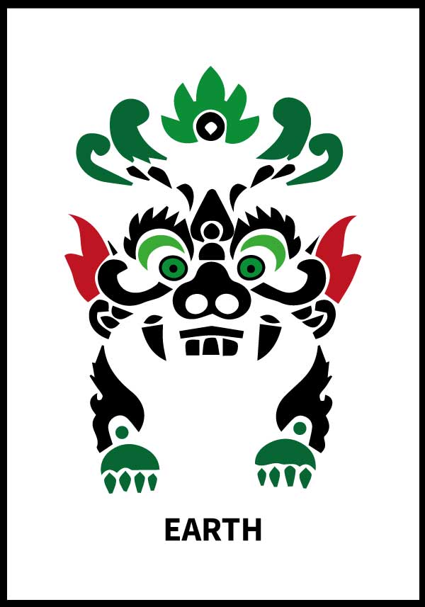 Kinesisk mask earth