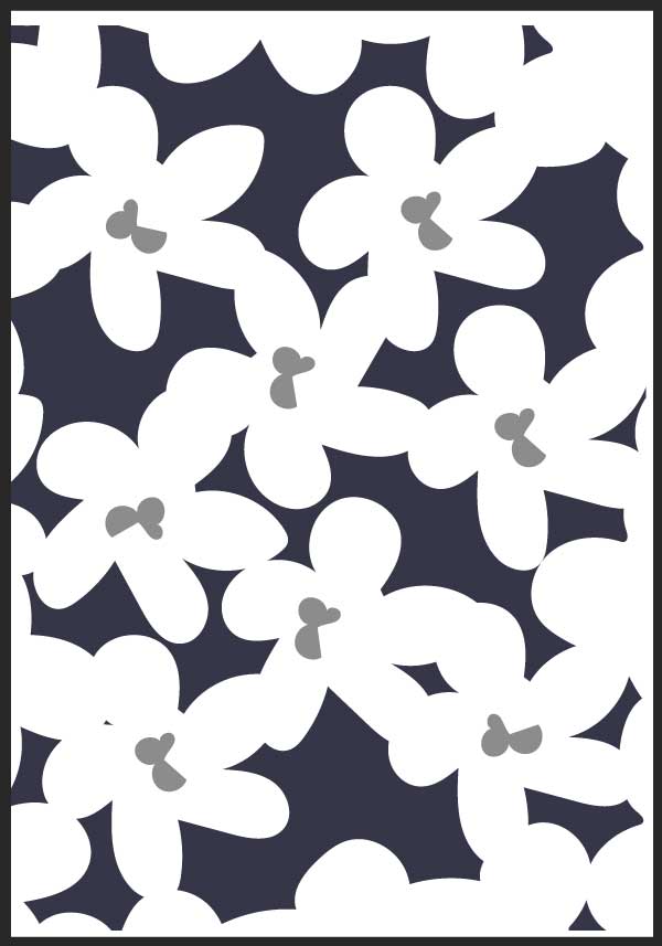 Blue Abstract flowers