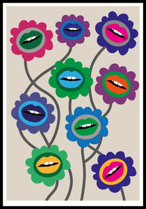 Abstract mouth flowers