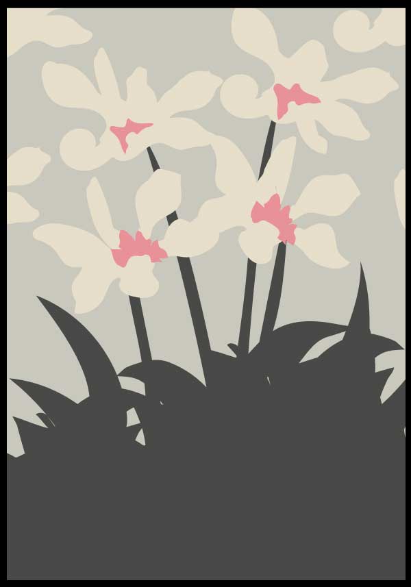White abstract flower