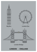 Ladda bilder till galleriet, London-England poster