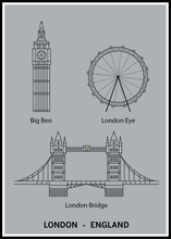 Ladda bilder till galleriet, London-England poster
