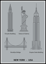 Ladda bilder till galleriet, New York - USA poster