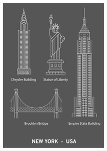 Newyork - Usa dark poster