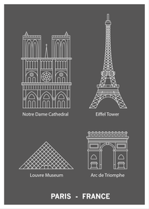 Paris-France-dark poster
