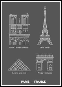 Paris-France-dark poster
