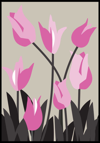 Pink tulip abstract flower