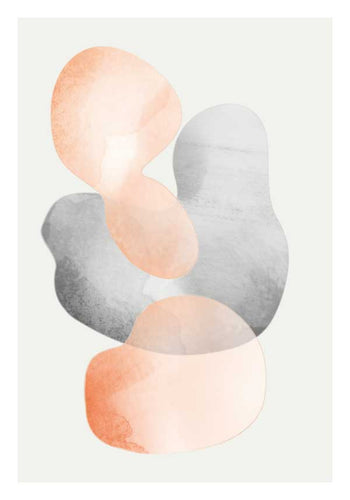 Abstract peach watercolors