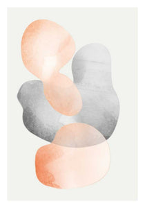 Abstract peach watercolors