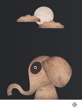 Ladda bilder till galleriet, Wood Elephant, dark