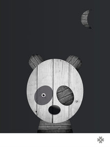 Wood Panda Bear